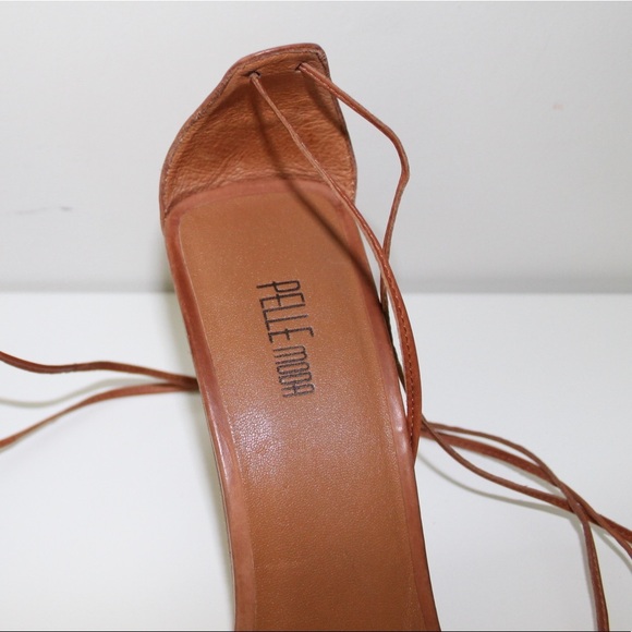 Pelle Moda Leather Lace Up Heeled Sandal 8.5 - Picture 9 of 12